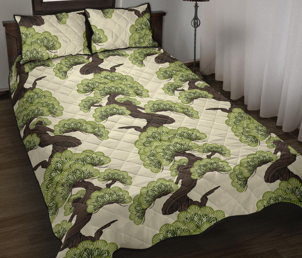 Bonsai pattern Quilt Bed Set