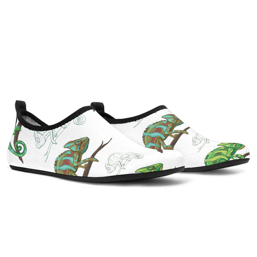 Chameleon Lizard Pattern Aqua Shoes