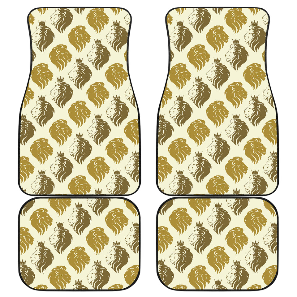 Lion Pattern Print Design 02 Front and Back Car Mats