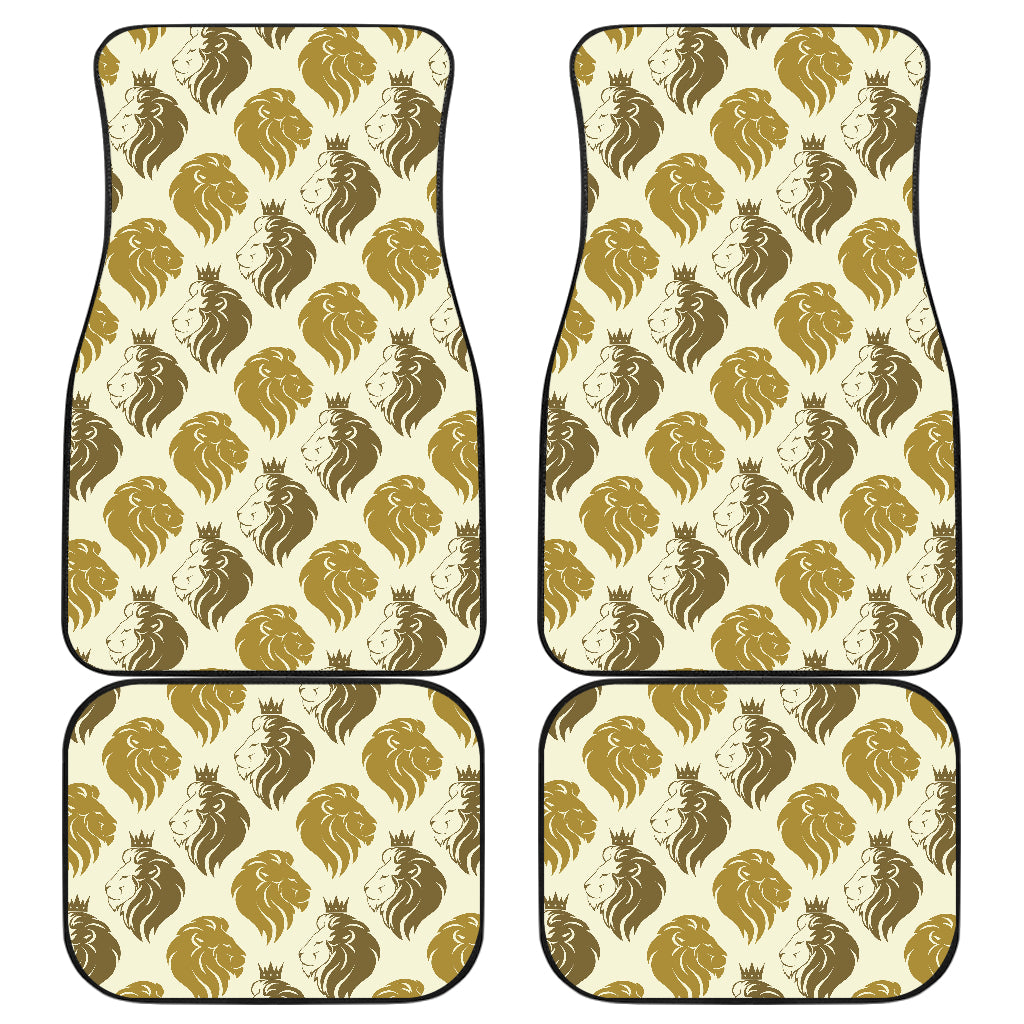 Lion Pattern Print Design 02 Front and Back Car Mats