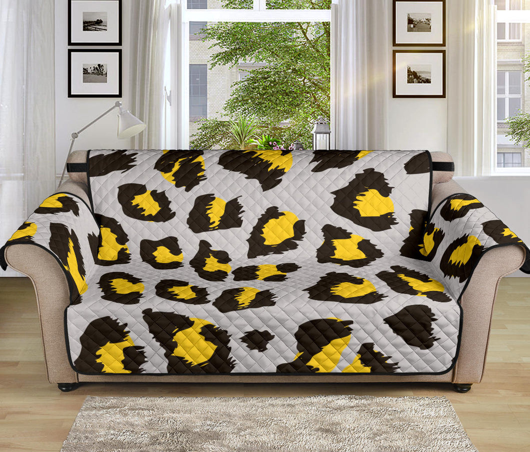 Gray Leopard print pattern Sofa Cover Protector