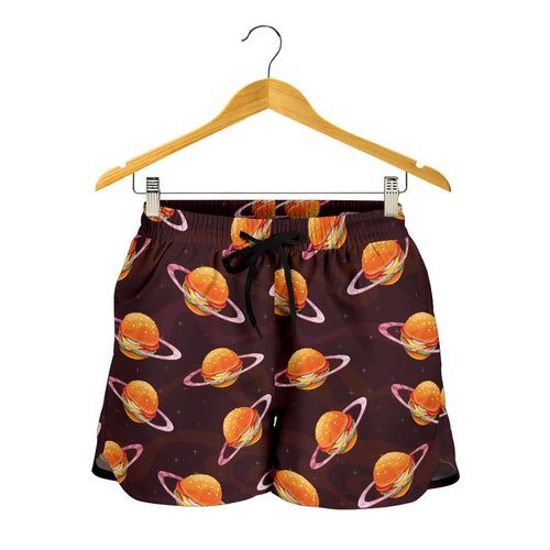 Hamburger Pattern Print Design 05 Women Shorts