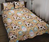 Cow bottle of milk pattern Quilt Bed Set