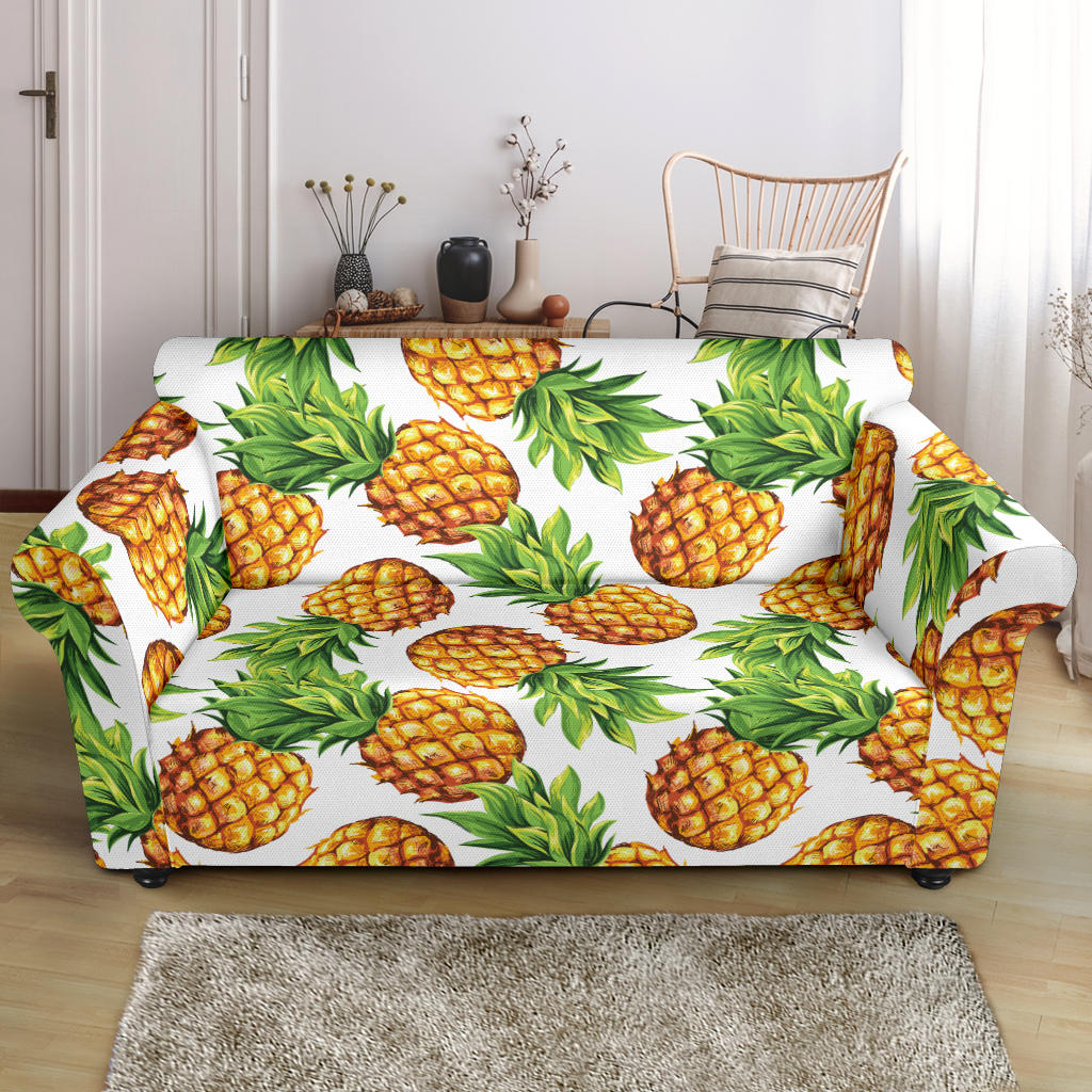 Pineapples Design Pattern Loveseat Couch Slipcover