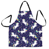 Hand Drawn Cute Unicorn Star Planet Adjustable Apron