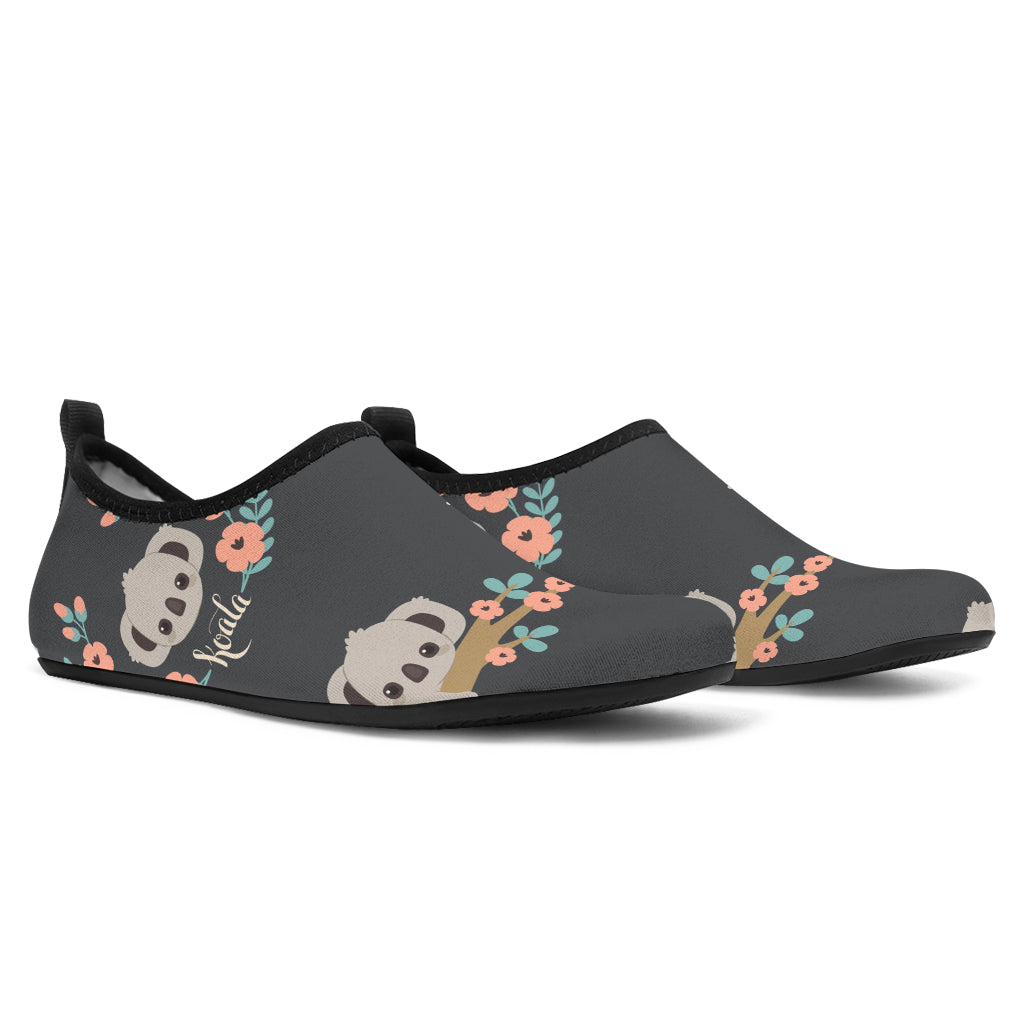 Cute Koala Pattern Aqua Shoes