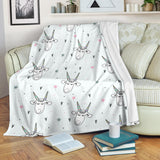 Cute Goat Design Pattern Premium Blanket
