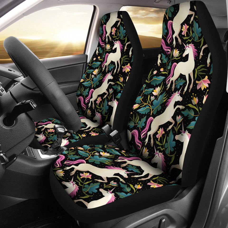 Unicorns Forest Background  Universal Fit Car Seat Covers