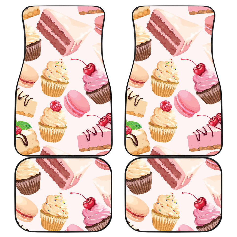 Cake Cupcake Sweets Pattern Front And Back Car Mats