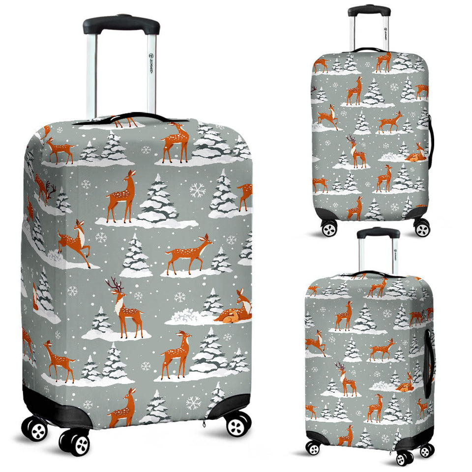 Beautiful Deers Winter Christmas Luggage Covers
