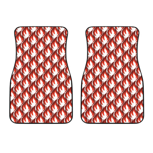 Fire Flame Symbol Design Pattern Front Car Mats