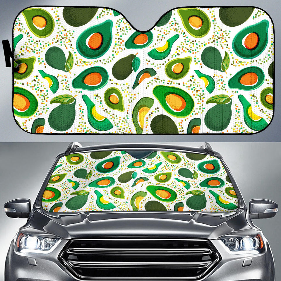 Avocado Design Pattern Car Sun Shade