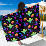 Colorful Halloween Background Sarong