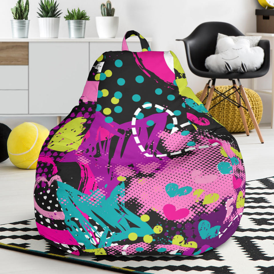 Heart Dot Wave Star Creative Design Pattern Bean Bag Cover