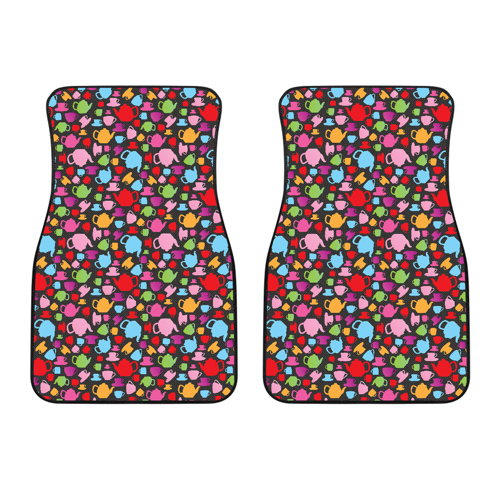 Tea pots Pattern Print Design 01 Front Car Mats