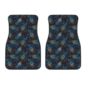 Beautiful Peacock Feather Pattern Front Car Mats