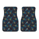 Beautiful Peacock Feather Pattern Front Car Mats