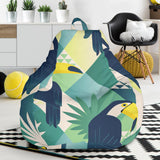 Toucan Tropical Leaves Design Pattern  Bean Bag Cover
