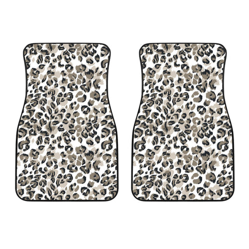 Leopard Skin Print Pattern Front Car Mats