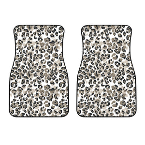 Leopard Skin Print Pattern Front Car Mats