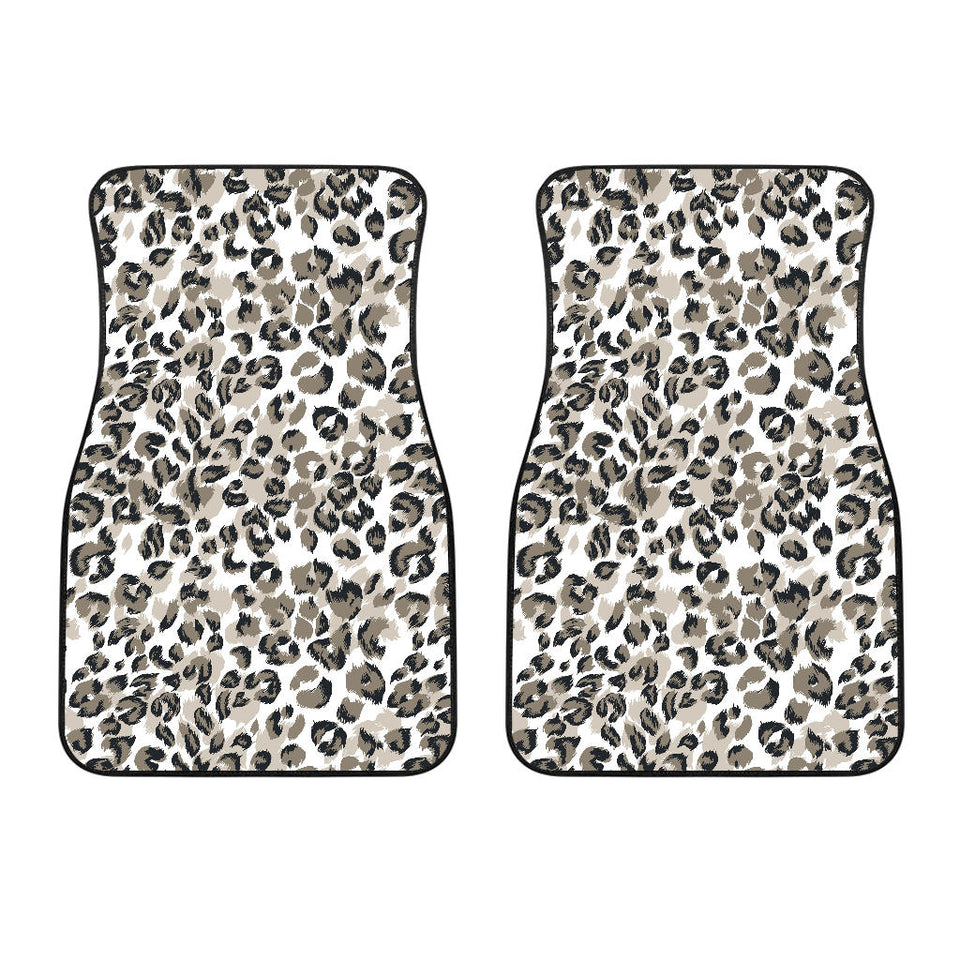Leopard Skin Print Pattern Front Car Mats