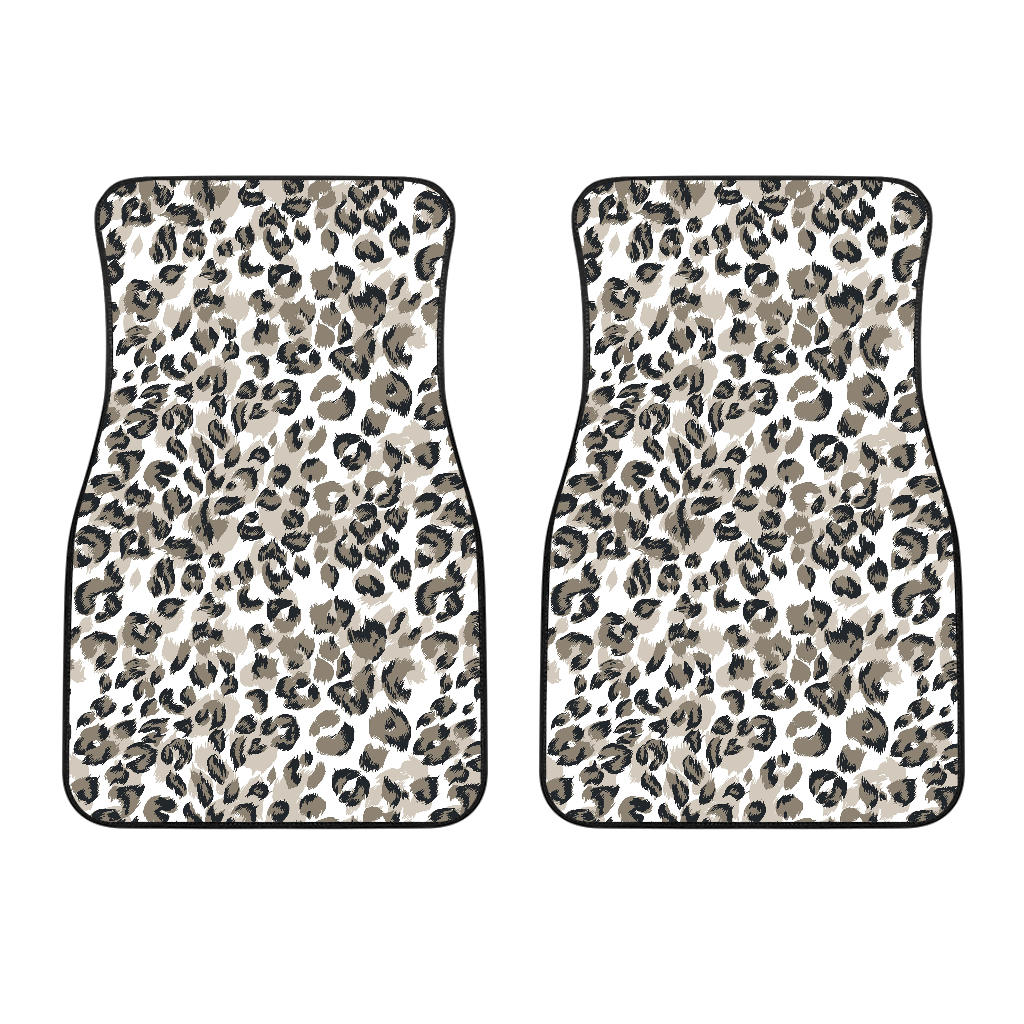 Leopard Skin Print Pattern Front Car Mats