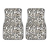 Leopard Skin Print Pattern Front Car Mats