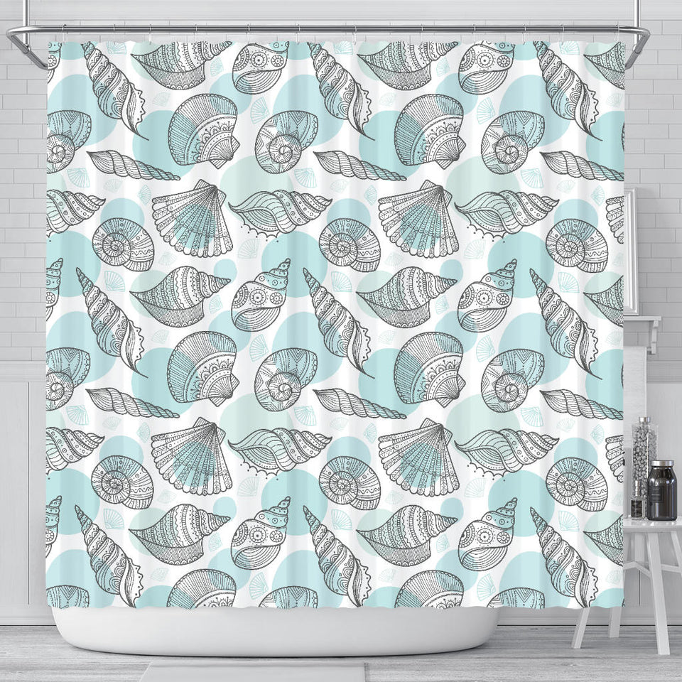 Shell Polynesian Tribal  Shower Curtain Fulfilled In US