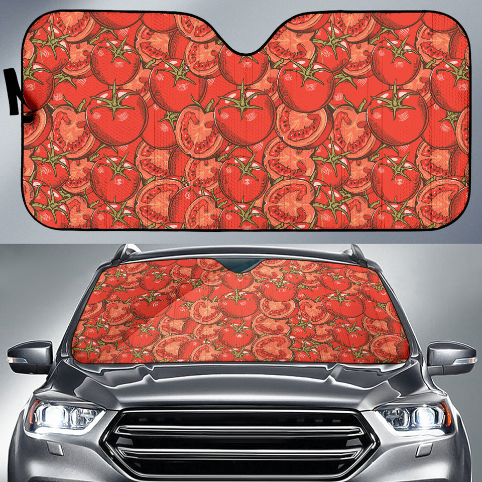 Red Tomato Pattern Car Sun Shade