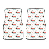 Cute Dachshund Bone Pattern Front Car Mats
