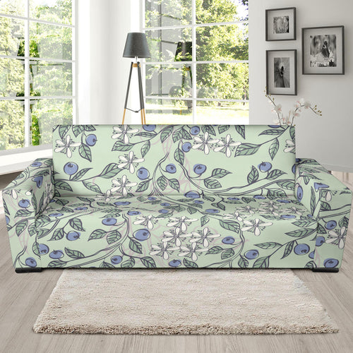 Hand Drawn Blueberry Pattern Sofa Slipcover