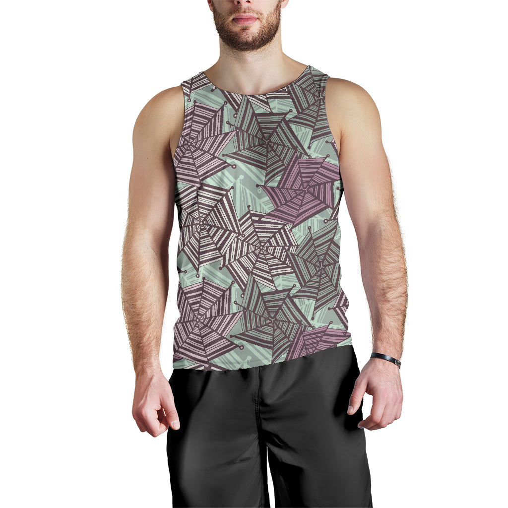 Spider web cobweb design color pattern Men Tank Top
