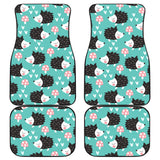 Hedgehog Pattern Print Design 03 Front and Back Car Mats