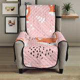 Cute fox pattern pink background Chair Cover Protector
