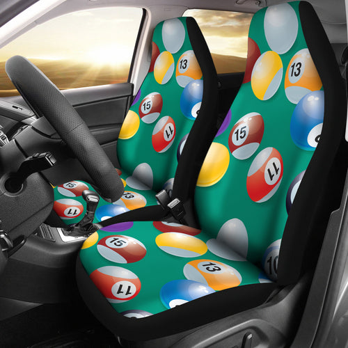 Billiard Ball Pattern Print Design 01 Universal Fit Car Seat Covers