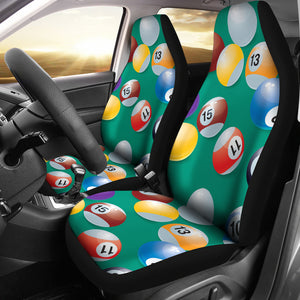 Billiard Ball Pattern Print Design 01 Universal Fit Car Seat Covers