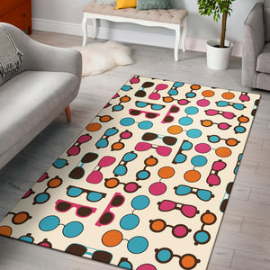 Sun Glasses Pattern Print Design 03 Area Rug