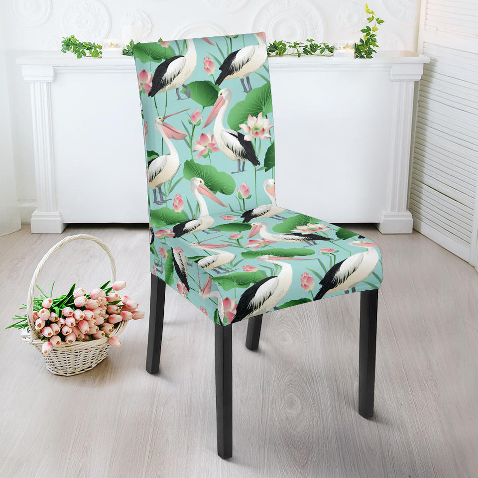 Pelican Pattern Print Design 01 Dining Chair Slipcover