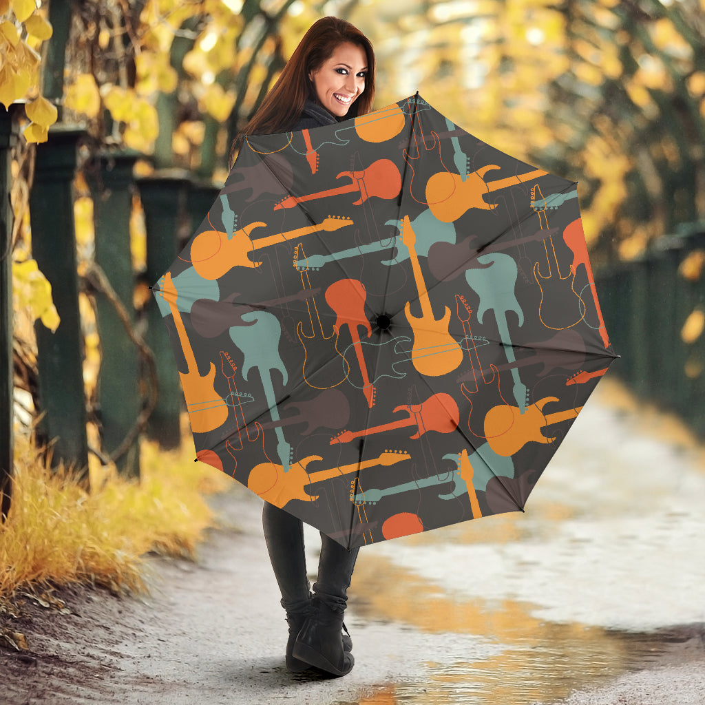 Electric Guitars Pattern Umbrella