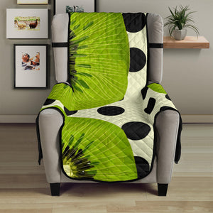 kiwi black dot background Chair Cover Protector