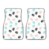 Dog Paws Pattern Print Design 04 Front Car Mats