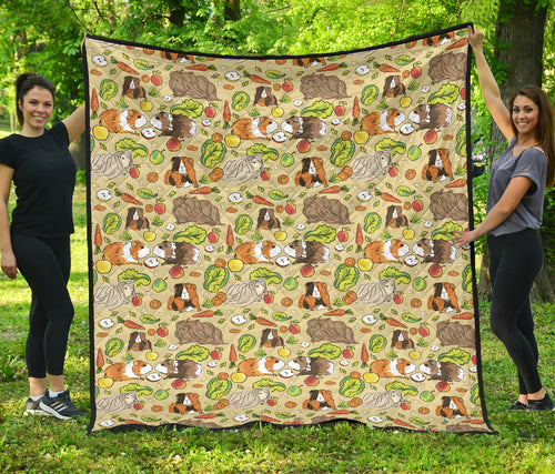 Guinea Pig Pattern Print Design 04 Premium Quilt