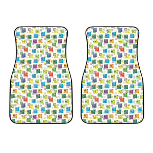 Chemistry Periodic Table Pattern Print Design 05 Front Car Mats