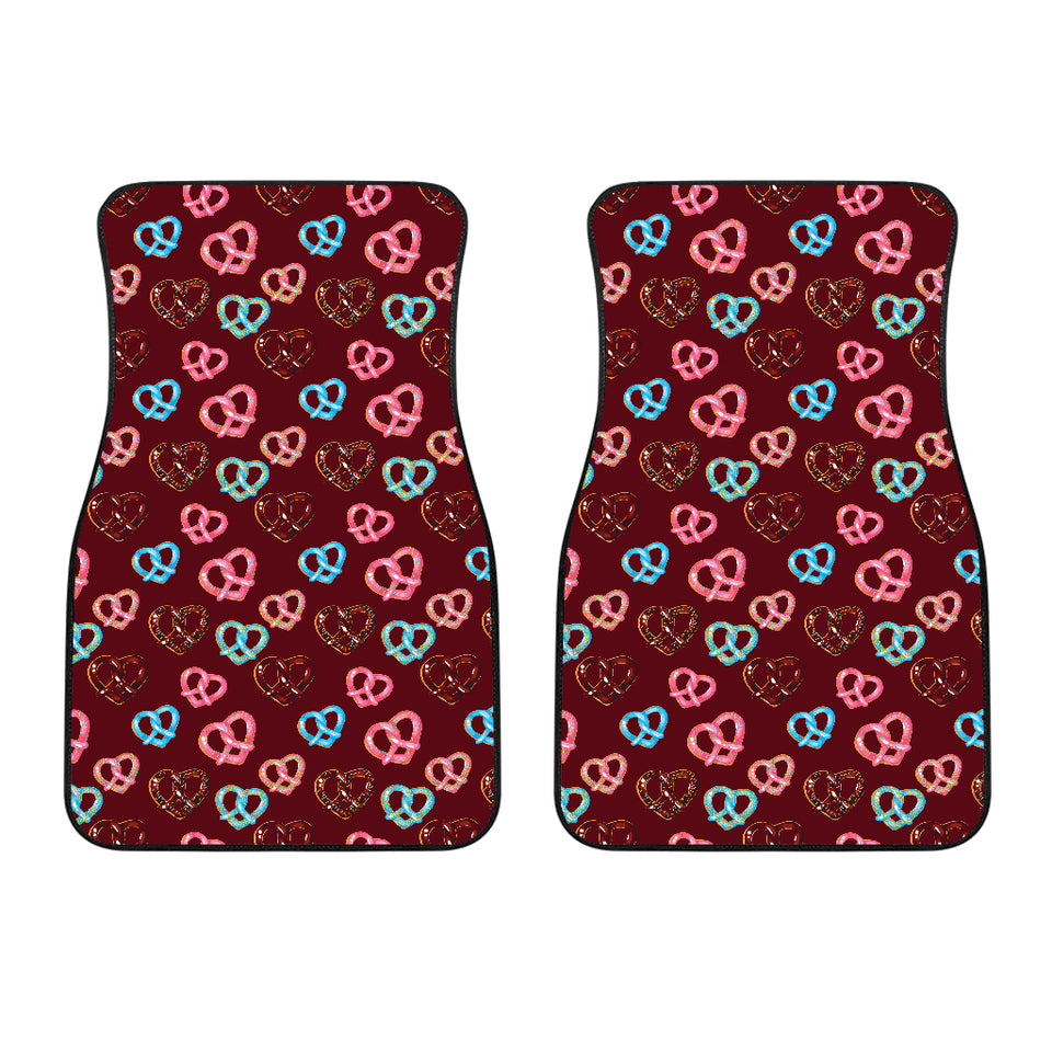 Pretzels Pattern Print Design 05 Front Car Mats