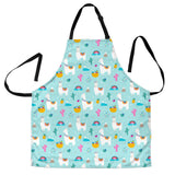 Llama Alpaca Cactus Leaves Pattern Adjustable Apron