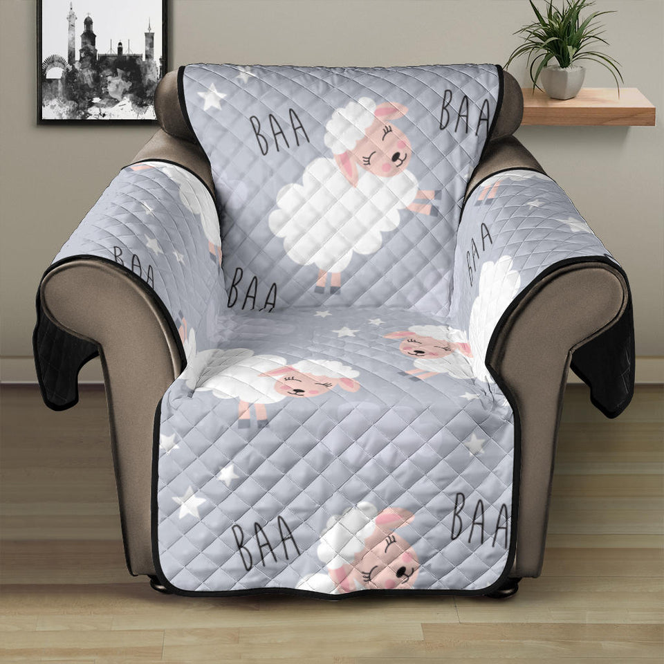 Sweet dreams sheep pattern Recliner Cover Protector