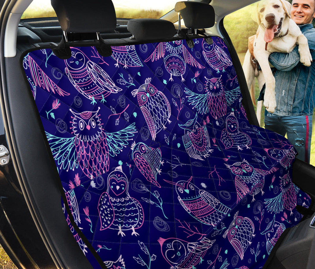 Cute Owls Pattern Boho Style Ornament Dog Car Seat Covers