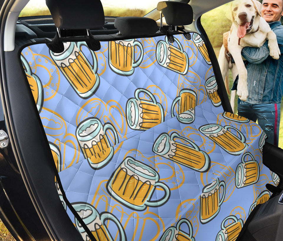Beer Pattern Dog Car Seat Covers