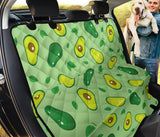 Avocado Pattern Green Background Dog Car Seat Covers