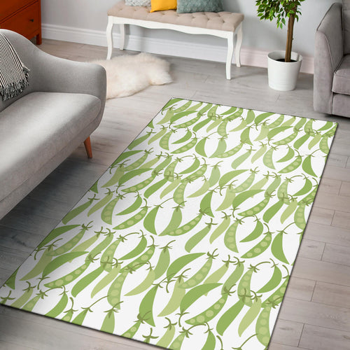 Green Peas Pattern Print Design 03 Area Rug